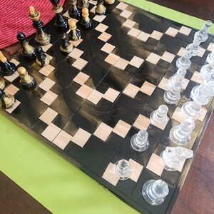 Classic Black and Clear Chess Set